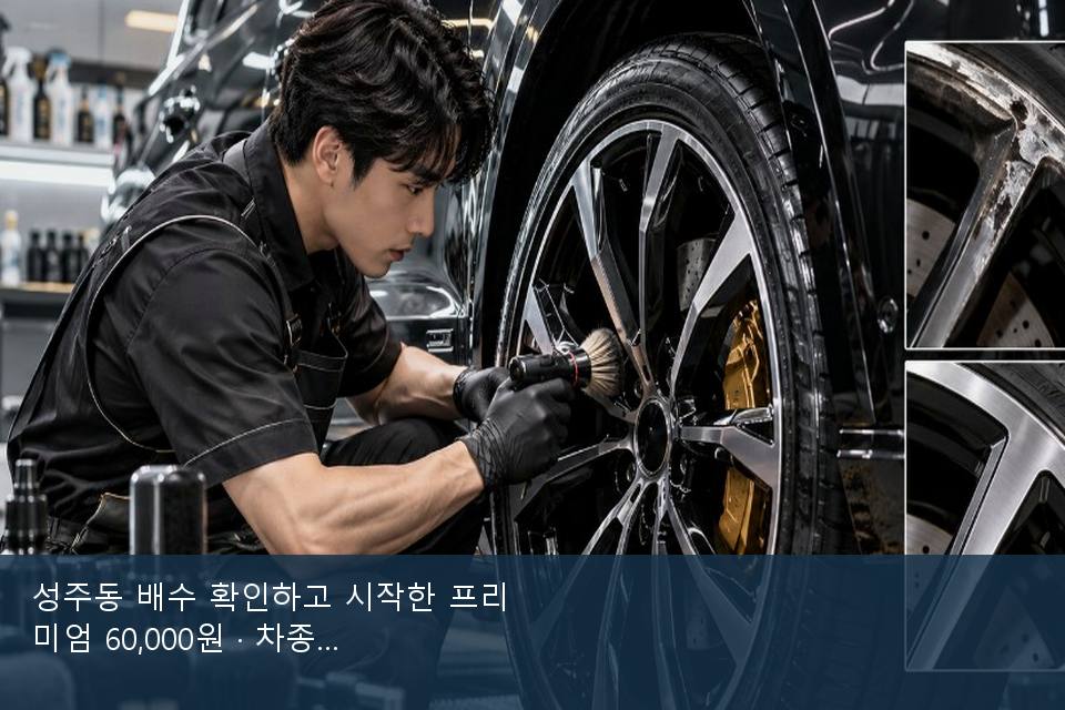 성주동 배수 확인하고 시작한 프리미엄 60,000원 · 차종 기준 금액